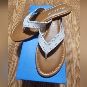 Jack Rogers White  Leather Sandals